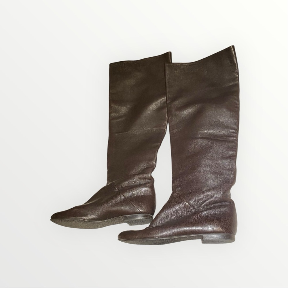 Giuseppe Zanotti Brown Leather Knee-High Boots - Picture 2 of 8